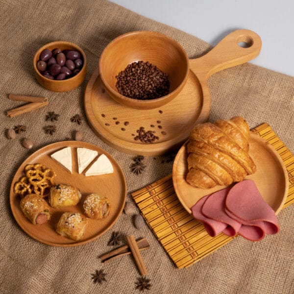 Wooden breakfast set (8 pieces) - woodin water