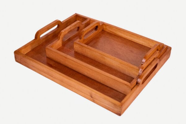 Serveware tray set (3 sizes) - woodin water