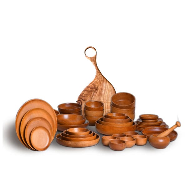 Wooden dinner set (46 pieces) - woodin water