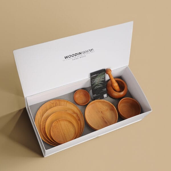 Wooden breakfast set (8 pieces) - woodin water