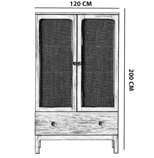 Rattan cabinet - woodin water