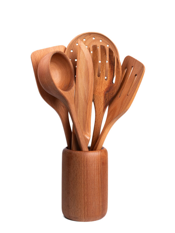 Wooden Kitchen Utensil Set (7 Pieces) - WoodinWater