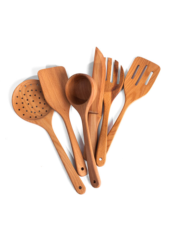 Wooden Kitchen Utensil Set (7 Pieces) - WoodinWater